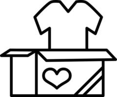 Cloth Donate Outline Icon vector