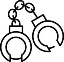 Handcuffs Outline Icon vector