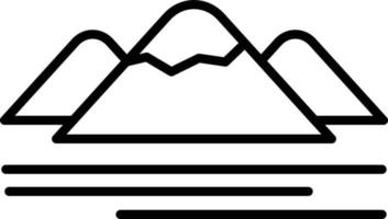 Mountain Outline Icon vector