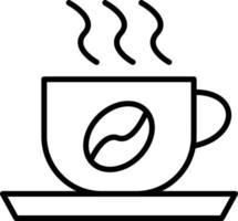 Coffee Cup Outline Icon vector