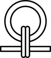 Shen Ring Outline Icon vector
