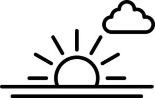 Sun Outline Icon vector