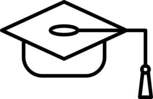 Education Cap Outline Icon vector