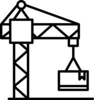 Crane Outline Icon vector