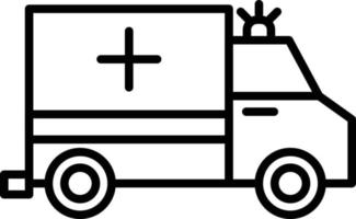 Ambulance Outline Icon vector