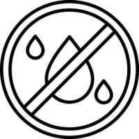 No Liquids Outline Icon vector