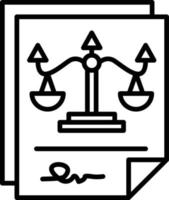 Legal Paper Outline Icon vector