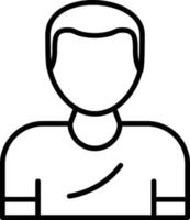 Man Outline Icon vector