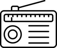 Radio Outline Icon vector