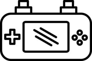 Game Console Outline Icon vector