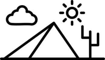 Pyramid Outline Icon vector