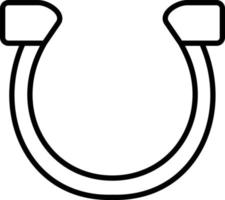 Horseshoe Outline Icon vector