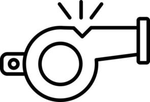 Whistle Outline Icon vector