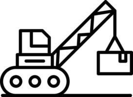 Crane Outline Icon vector