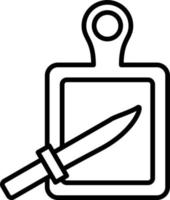 Cutting Board Outline Icon vector