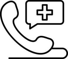 Emergency Call Outline Icon vector