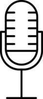 Microphone Outline Icon vector