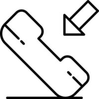 Incoming Call Outline Icon vector