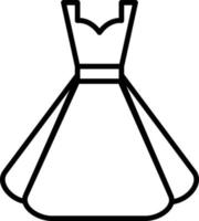 Dress Outline Icon vector