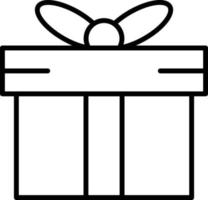 Gift Box Outline Icon vector