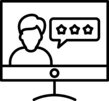 Feedback Outline Icon vector