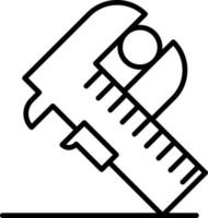 Vernier Caliper Outline Icon vector