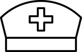 Nurse Cap Outline Icon vector