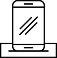Phone Outline Icon vector