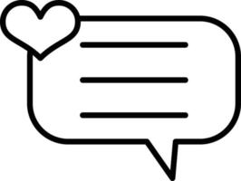 Chat Outline Icon vector