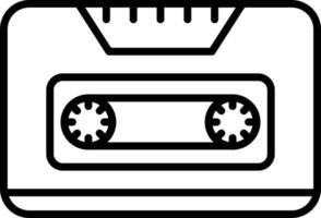 Cassette Outline Icon vector