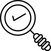 Magnifying Glass Outline Icon vector