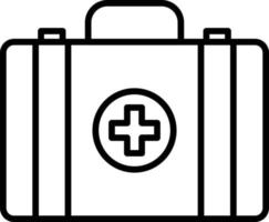 Briefcase Outline Icon vector