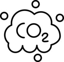 Co2 Outline Icon vector