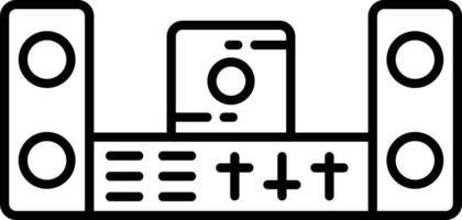 Music System Outline Icon vector