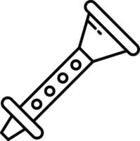 Flute Outline Icon vector