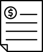 Bills Outline Icon vector
