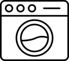 Washing Machine Outline Icon vector