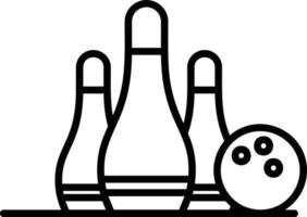 Bowling Outline Icon vector