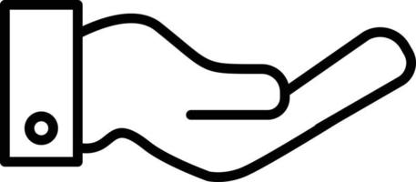 Hand Outline Icon vector
