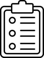 Clipboard Outline Icon vector