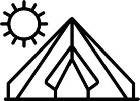 Tent Outline Icon vector