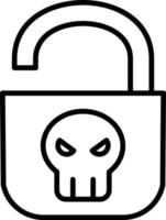 Hacked Outline Icon vector