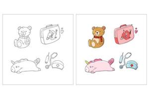 Hand Drawn Kid Toys Collection 5 vector