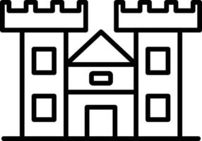 Castle Outline Icon vector