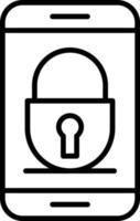 Security Outline Icon vector