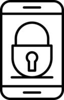 Security Outline Icon vector