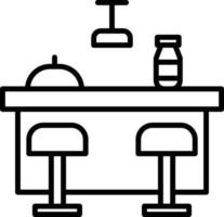 Bar Counter Outline Icon vector