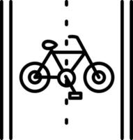 Bike Lane Outline Icon vector