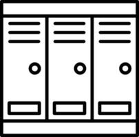 Locker Room Outline Icon vector