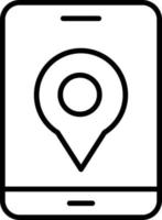 Location Outline Icon vector